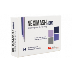 NEXIMASH 40 MG ( ESOMEPRAZOLE ) 14 DELAYED-RELEASE HARD GELATIN CAPSULES